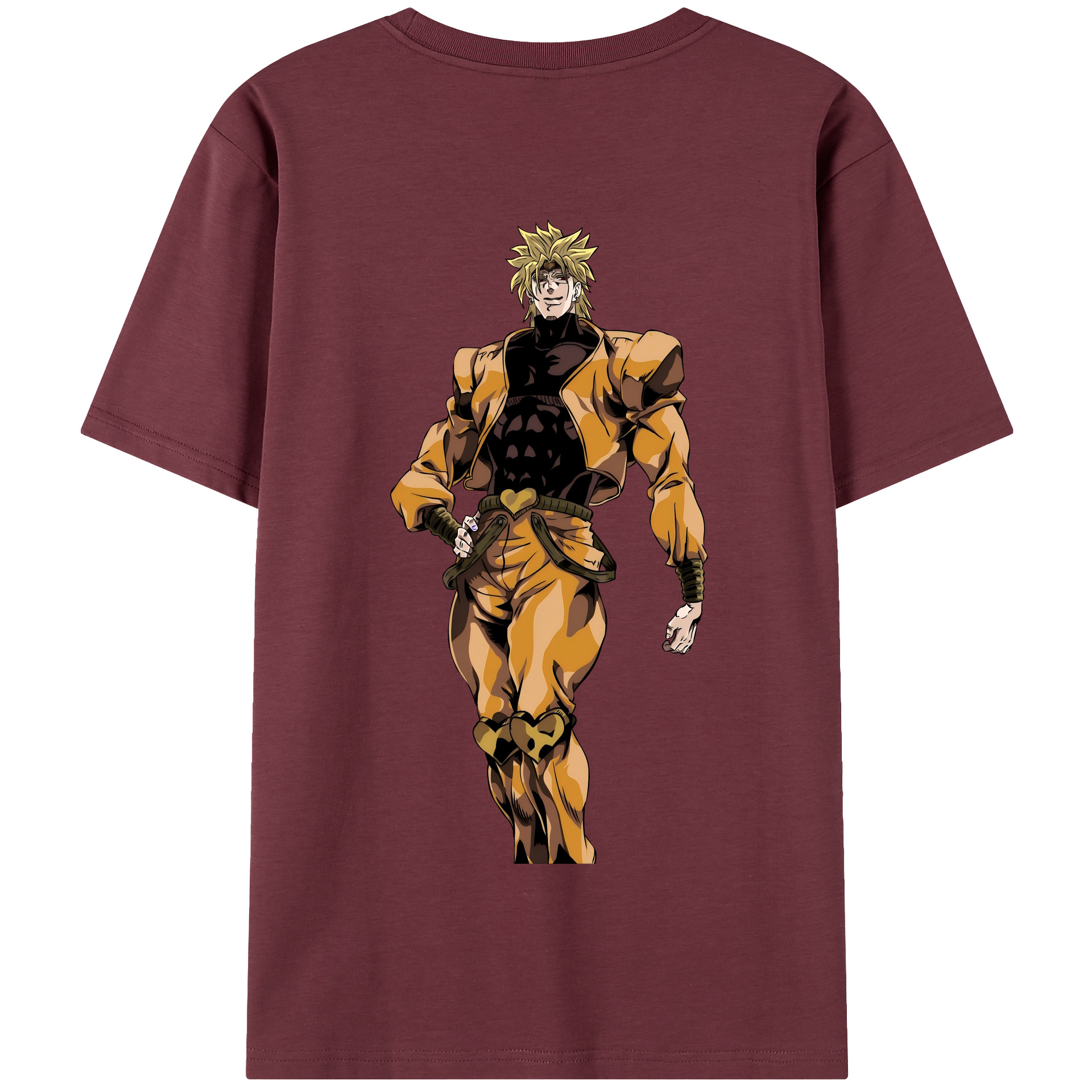 （画像用） ジョジョの奇妙な冒険 ディオ?ブランドー JoJo's Bizarre Adventure Dio Brando 綿100％半袖Tシャツ（背面プリント）